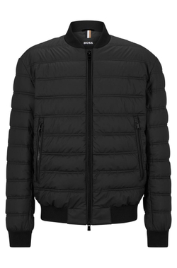 Мужская теннисная куртка BOSS x Matteo Berrettini Water-Repellent Puffer Jacket With Two-Way Zip - black
