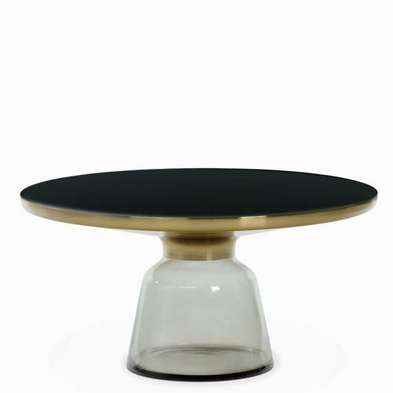 Кофейный стол Vaso Glass Ø75х38 см, серый