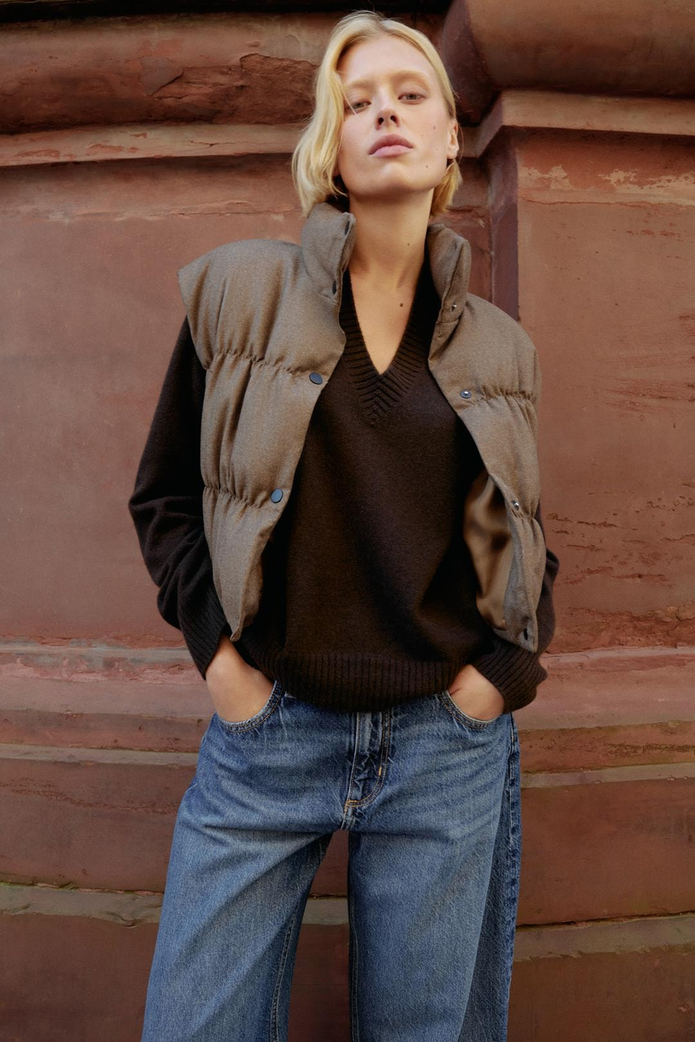 Жилетка — шерсть, гусиный пух