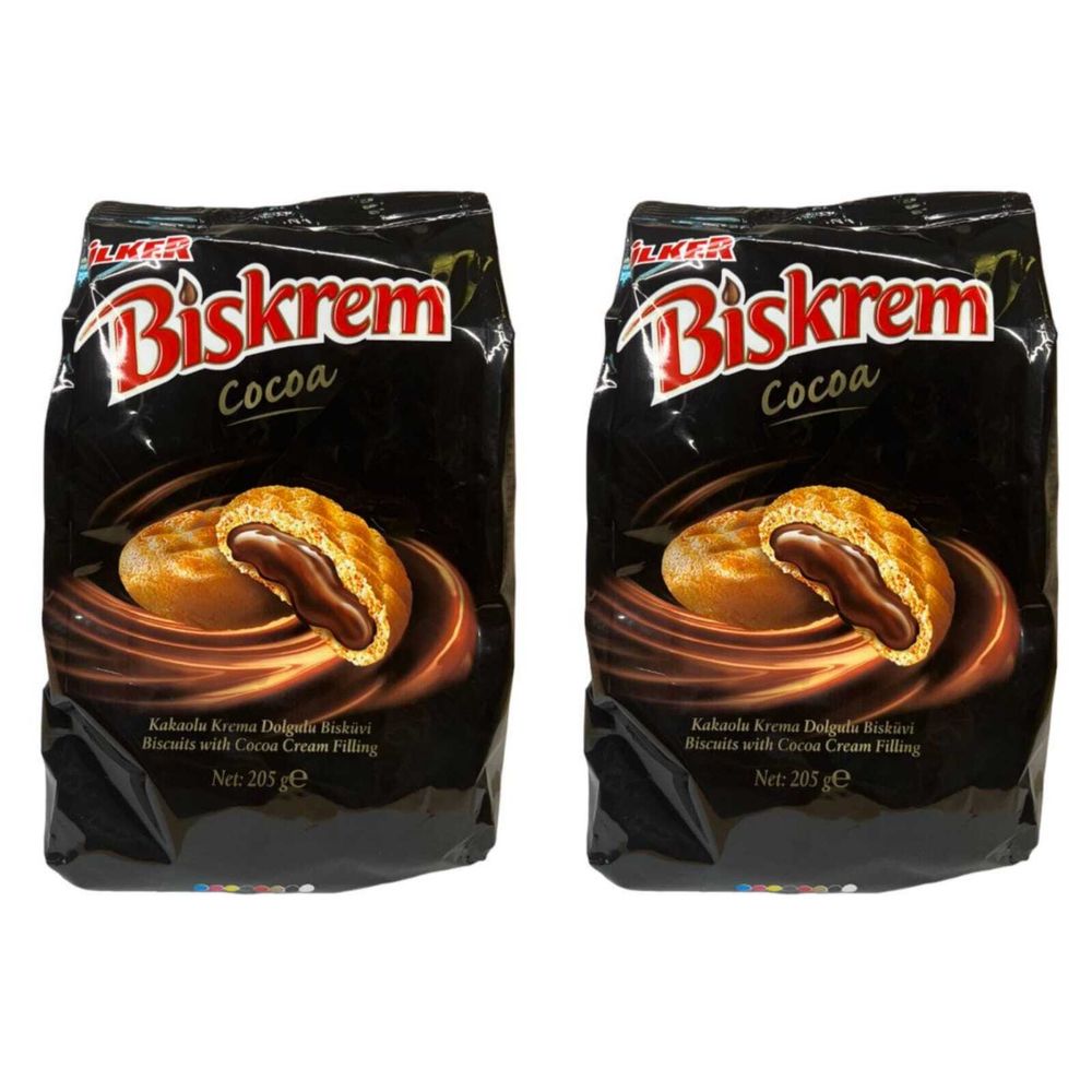 Печенье Ulker Biskrem с какао-кремом, 205 г, 2 шт