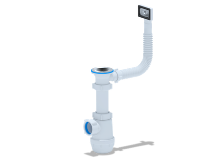 Сифон Ани Грот 1 1/2"* 40с переливом мойки