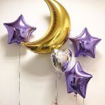 Шар (35"/89 см) Фигура, Полумесяц, Золото 1 шт.