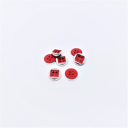 Пуговицы №557, 10мм, цв.красный (CX P-420)