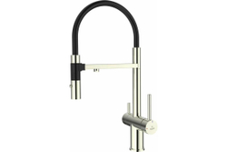 Смеситель для кухни, гибкий излив, магнитная вставка, под фильтр, сатин, Rose R958L