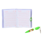 Блокнот детский Basir на кнопке, с ручкой, формат А7, серия "Новогодние", переплет ПВХ, 10.5*8 см, 48 листов, 2 цвета ассорти