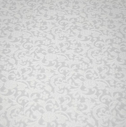 Костюмная ткань жаккард 210 гр/м2, 47% хлопок, 50% п/э, 3% эл, 150 см, белый