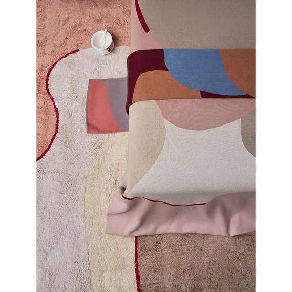 Плед из хлопка с авторским принтом бежевого цвета из коллекции freak fruit, 130х180 см