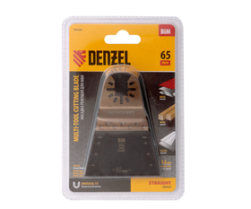 Насадка для МФИ режущая прямая, BiM, по металлу и дереву, 65 x 1.2 мм, мелкий зуб Denzel 782303