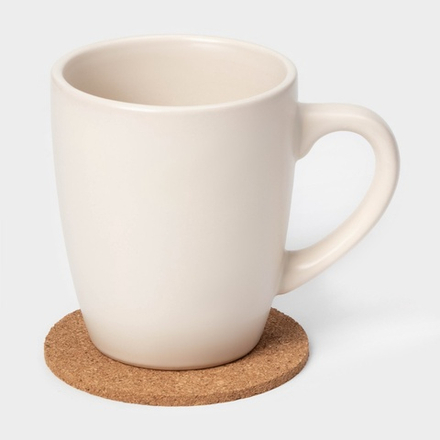 Набор подставок под горячее Доляна, под кружку, пробка, 4 шт., d=10 см