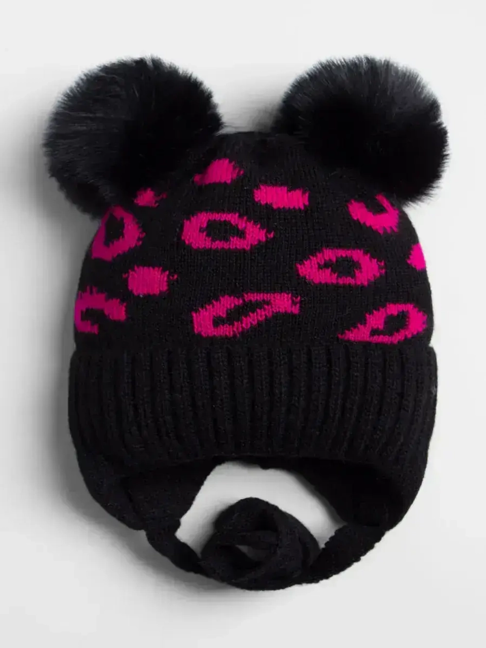 Шапка для девочки зимняя вязаная с ушками