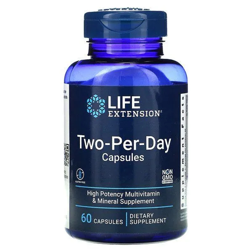 Life Extension Two-Per-Day мультивитамины 60 капсул