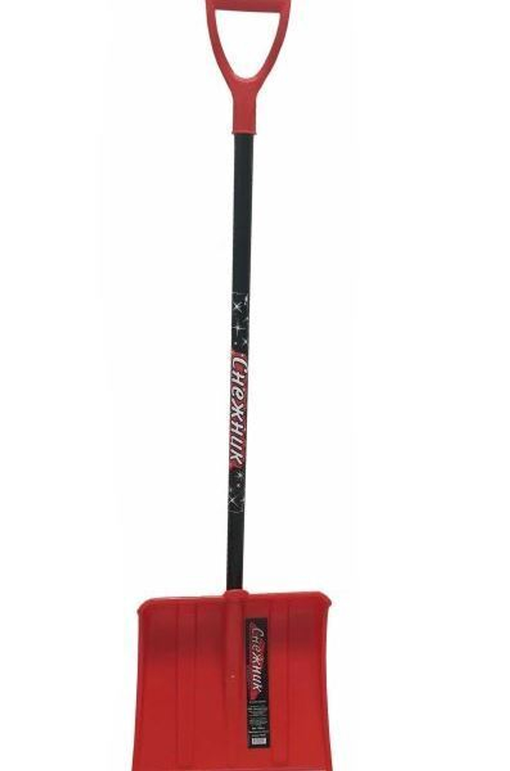 Лопата снеговая пластиковая 380*370 мм, со съемным алюм черенком и V-руч