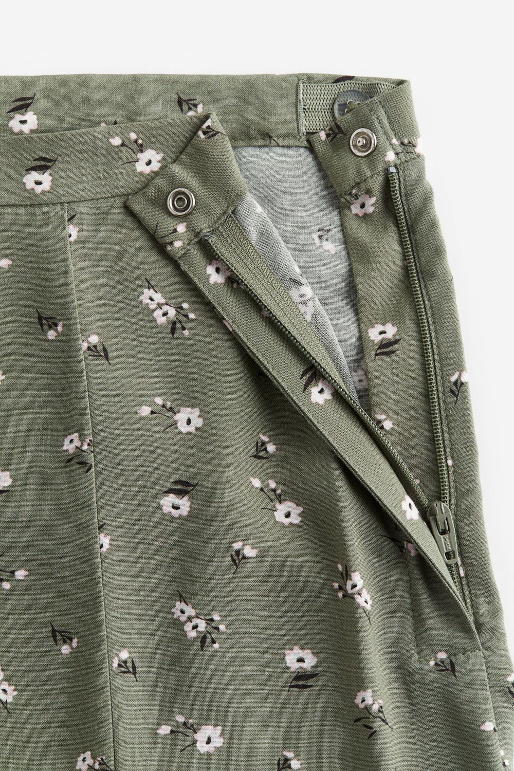 H&M Юбка с принтом, хаки