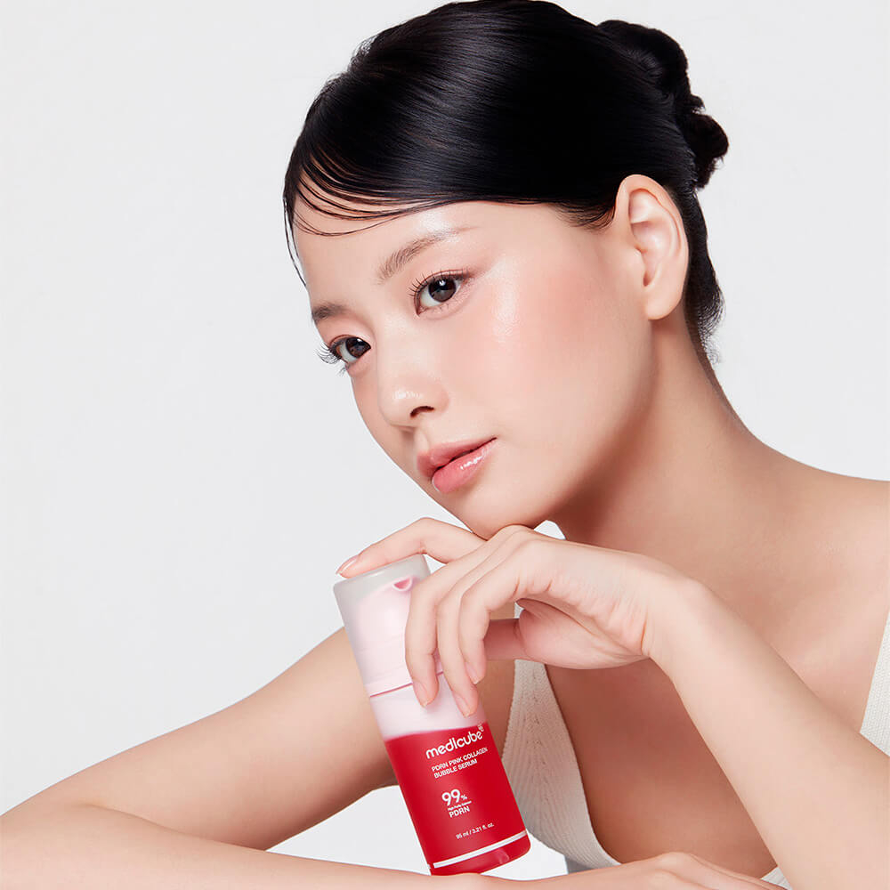 MEDICUBE Пузырьковая сыворотка с коллагеном и ПДРН PDRN Pink Collagen Bubble Serum (95 мл)