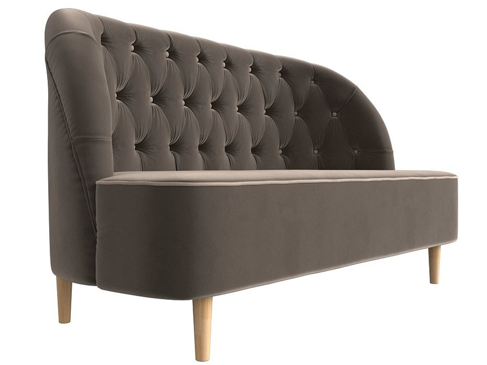 Кушетка Амиса, Коричневый\Бежевый, Велюр, 109831