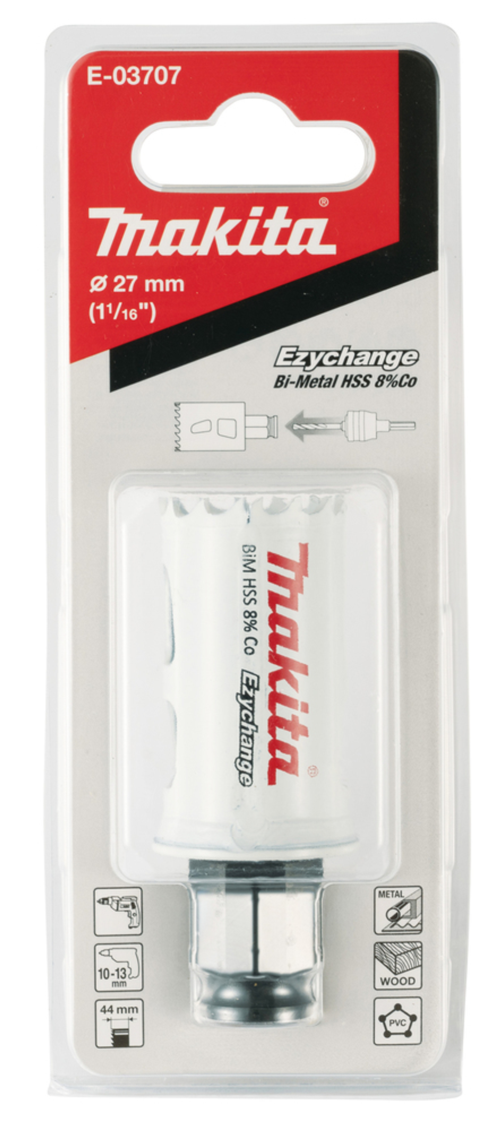 Коронка BiM 27x44 мм Ezychange Makita E-03707 BiM O 25 мм Ezychange (быстросъемная)