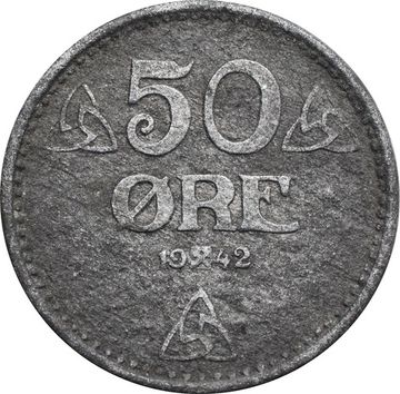 50 эре 1942 Норвегия