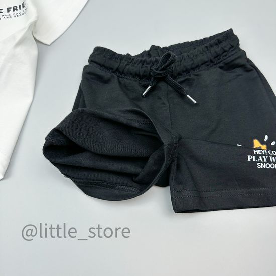 Комплект "Снупи" черный/белый