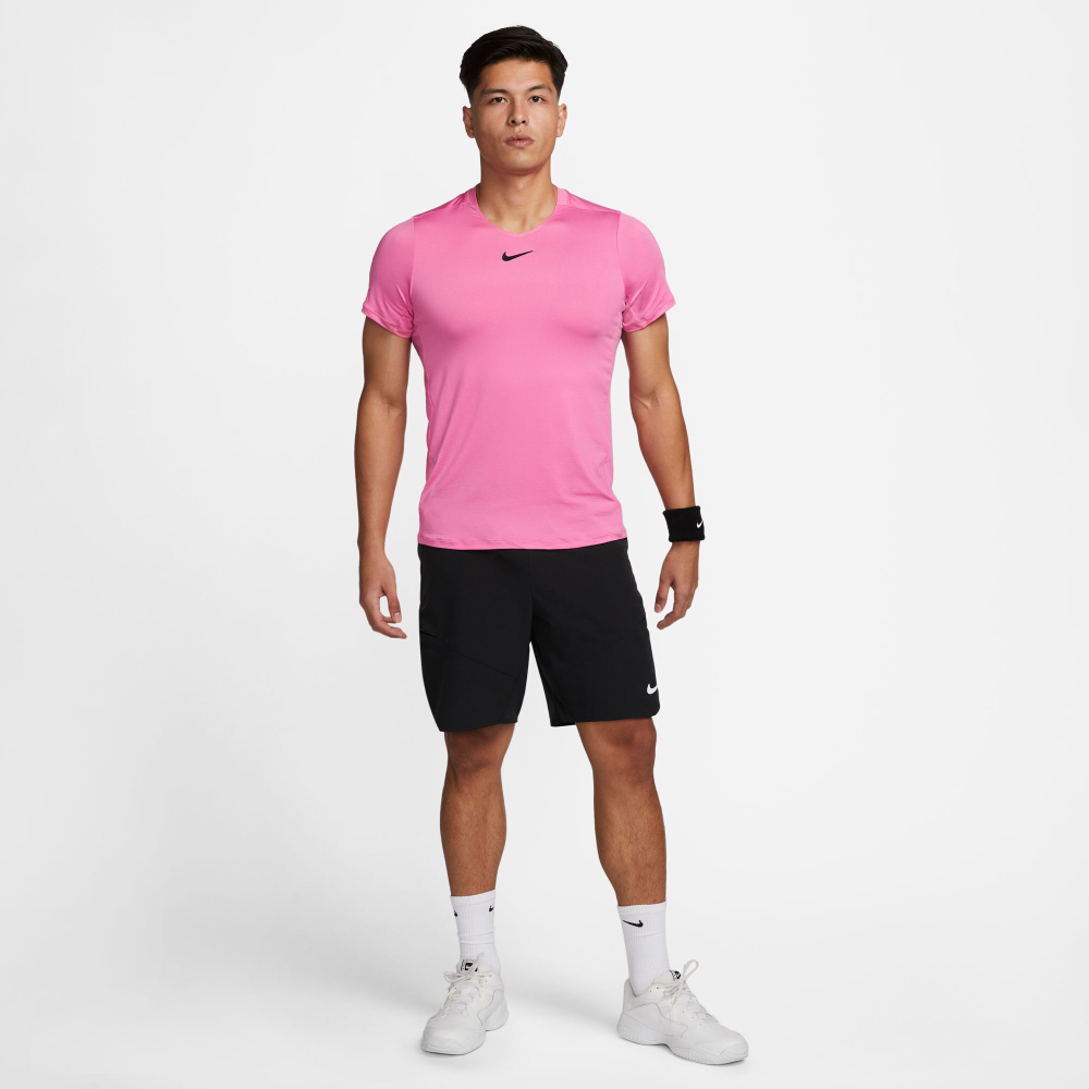 Мужское теннисное поло Nike Dri-Fit Advantage Dri Fit T-Shirt Men - Pink