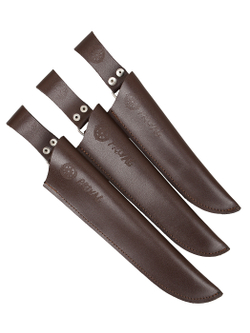 Ножны-чехол для ножа кожаный без гарды Prival Н2,  для клинка  до 210х45мм