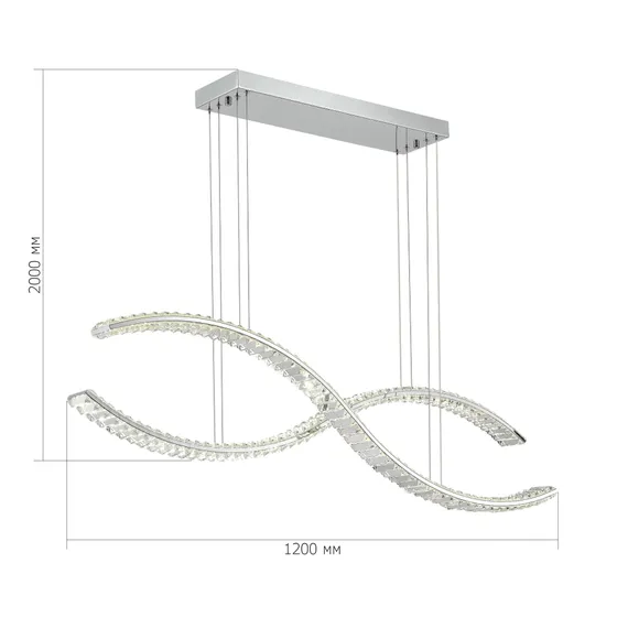 SL6206.103.50 Светильник подвесной ST-Luce Хром/Прозрачный LED 1*50W 3000K ACENO