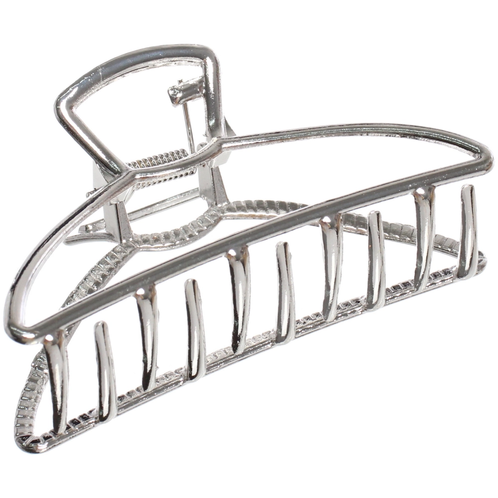 Заколка - краб для волос на блистере «PREMIUM», сантьяго, цвет серебро и золото, 7,5см