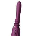 Фиолетовая компактная секс-машина с двумя насадками и функцией нагрева Zalo Sesh Compact Sex Machine Velvet Purple