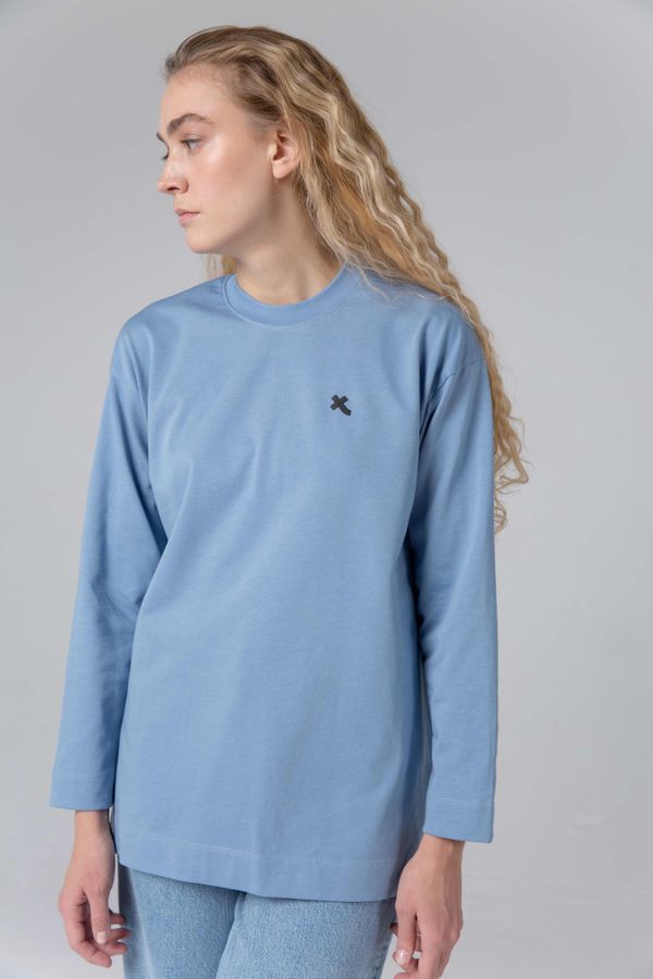 Лонгслив Женский Голубой - фото 1
