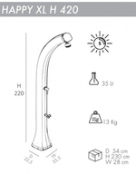 Душ солнечный Arkema Happy XL H 420, антрацит
