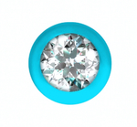 Анальная цепочка с кристаллом Baddy бирюзовый 17,7 см