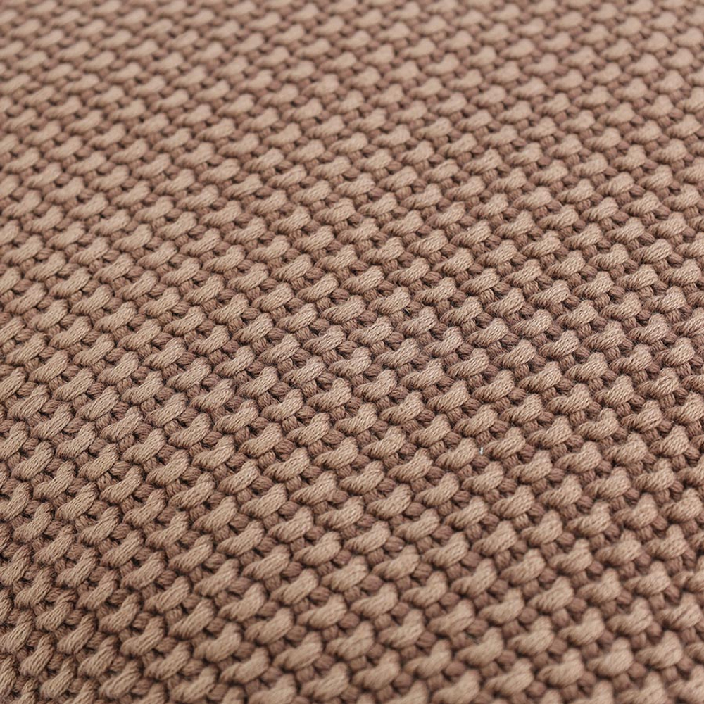 Подушка декоративная из стираного хлопка цвета мокко из коллекции essential, 45х45 см