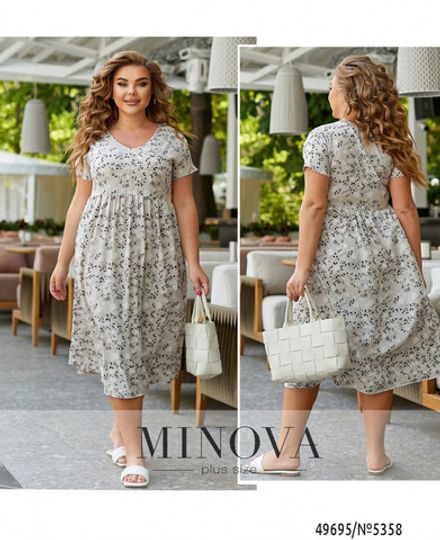 Платье 5358-серый Minova Фото 1