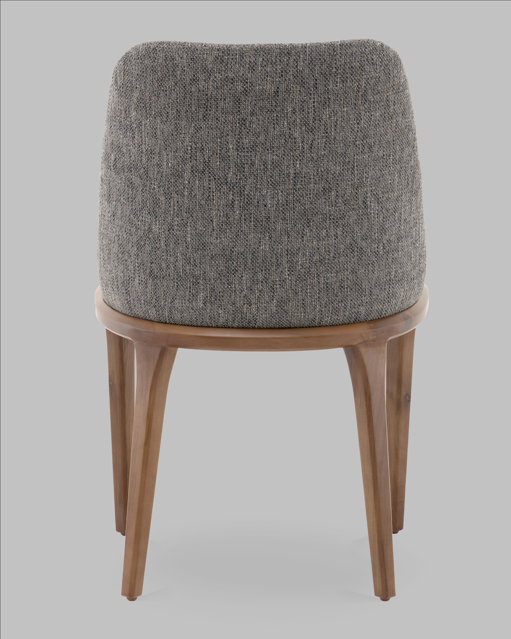 Стул Вудмайкл каркас дерево цвет темный орех рогожка темно-серый