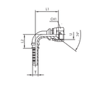 Фитинг DN 12 JIC (Г) 1.1/16 (90)