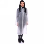 Дождевик-плащ 120 Мкрн 110*62см «Фламинго» с капюшоном и завязками, на кнопках, ДоброСад