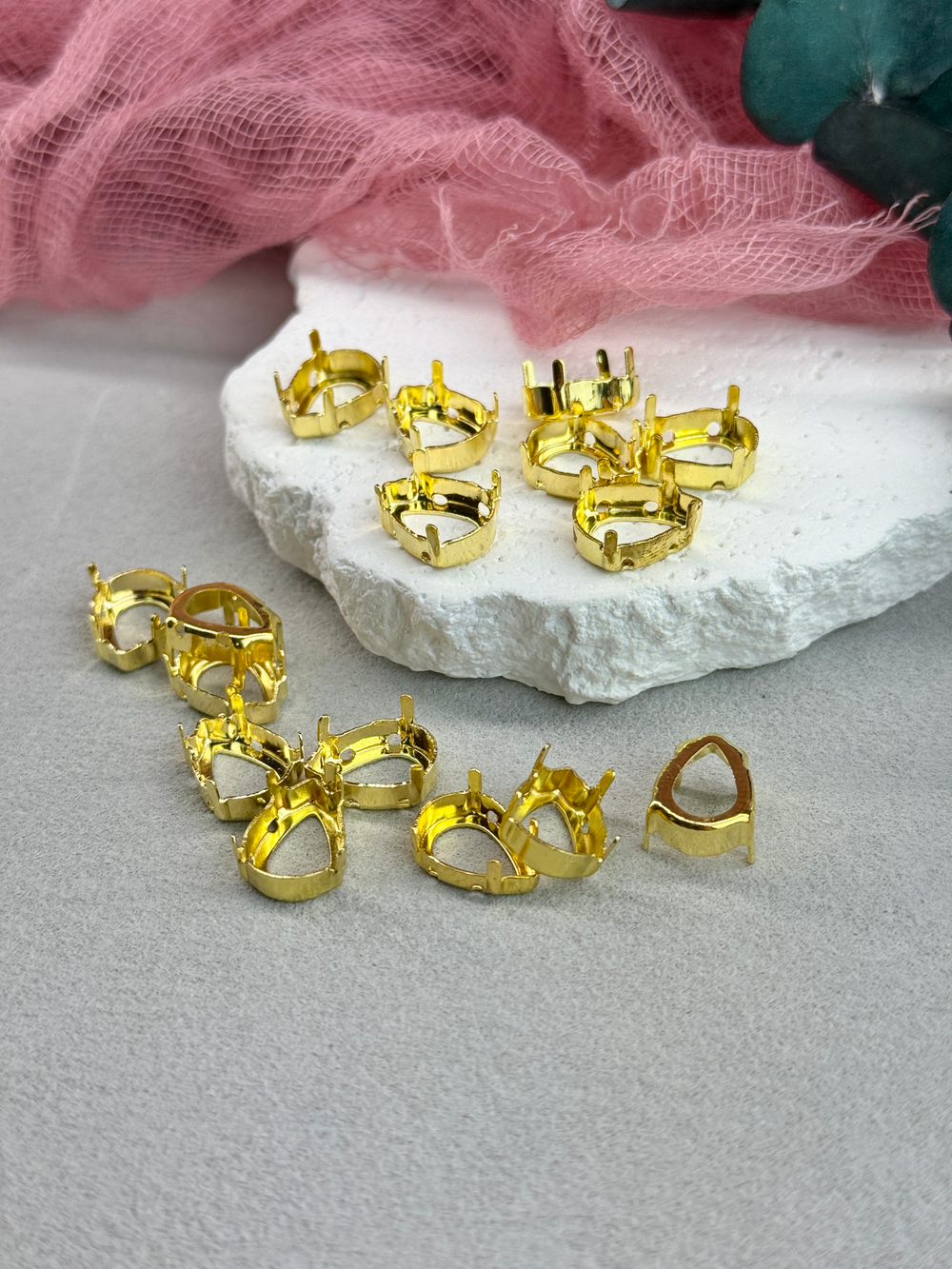 Оправа #4320 Drop 14*10 мм Золото