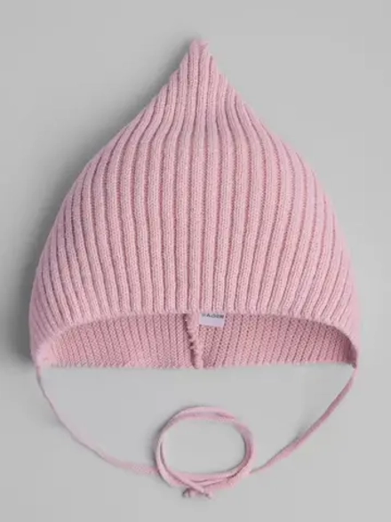 Чепчик детский вязаный на завязках