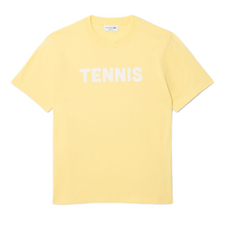 Теннисная футболка Lacoste Printed Cotton - pastel yellow