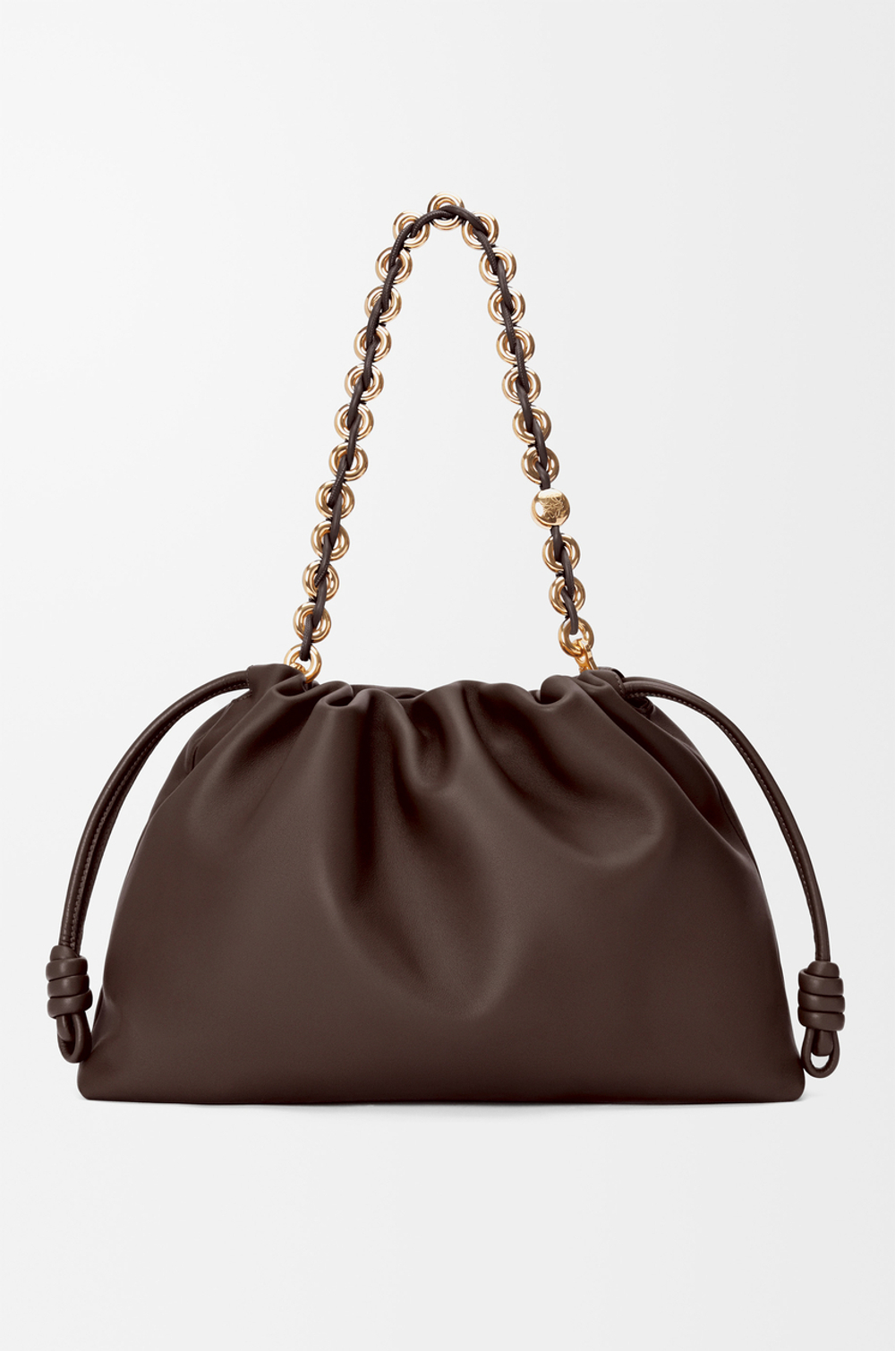 Loewe Большая сумка Flamenco из мягкой кожи ягненка наппа, темно-каштановый