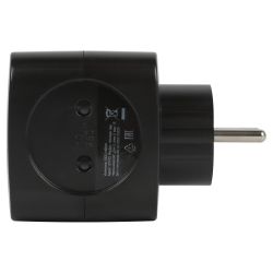 Разветвитель электрический ЭРА SP-2-USB-B на 2 розетки + 2xUSB 2400mA без заземления 10А черный | Электротовары