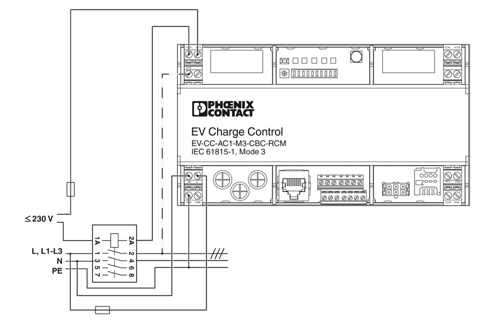 1018702 - EV-CC-AC1-M3-CBC-RCM-ETH-3G - AC yправление зарядкой