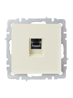 BRITE Розетка компьютерная RJ45 кат.6 РК11-БрКр бежевый IEK