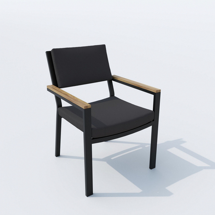 Стул Ideal Patio БОНТА антрацит - каркас карбон