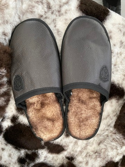 Тапочки из натуральной овчины . На твердой подошве