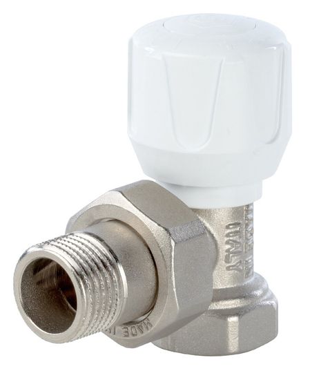 Клапан ручной терморегулирующий угловой Stout 1/2" для радиатора (SVRS 1152 000015)