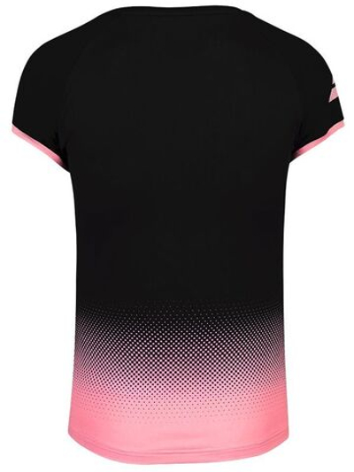 Женский топ теннисный Babolat Compete Cap Sleeve Top Women - black/geranium pink