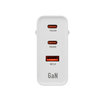 Сетевое зарядное устройство GoPower GPQC10 1USB+2Type-C 65W QC3.0 GAN белый