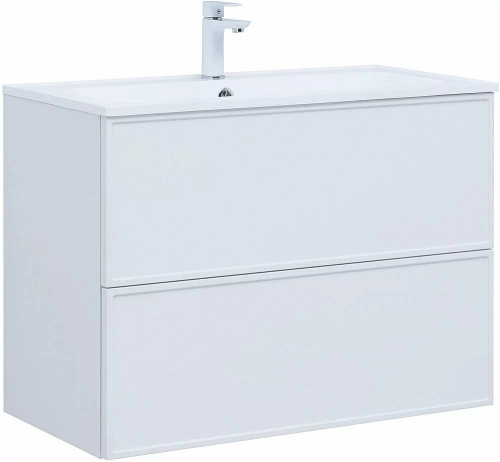 Тумба с раковиной Aquanet Арт 313256 90 белый матовый