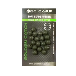 Бусинка GC Shock Beads Rubber Round 8мм (20шт.) зеленая