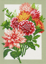 "Георгины"-0501 канва с рисунком